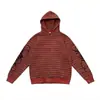 Estilo INS transfronterizo europeo y americano, sudadera con capucha a rayas retro de otoño Harajuku Y2K con cremallera, prenda exterior unisex