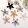 Estilo Coreano Leve Luxo Brilhante Cristal Contas Floco de Neve DIY Feito à Mão Seda Torcida Borda Clipe Adorno de Cabeça Corsage Sapatos e Chapéu Acessórios