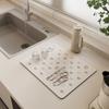 Pequenos talheres de mesa de jantar frescos Pratos Almofada de isolamento térmico Bar Bancada Controle de água Almofada absorvente Diatomáceas Lama Almofada de drenagem de cozinha