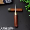 Conjunto de chá chinês agulha de chá Pu'er faca de chá Ébano Jacarandá agulha de chá de aço inoxidável cone de chá acessórios para conjunto de chá kung fu