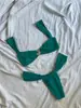 Comercio Exterior Europeo y Americano Transfronterizo Amazon Nuevo Color Sólido Dos Piezas Traje de Baño para Mujer Bikini de Playa Ajustado Sexy Biki