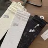 Meias estilo jk estilo japonês com borda de alface vazadas finas de comprimento médio meias lolita brancas largas meias de renda para panturrilha lol