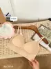 781 Sutiã Push-Up Sem Costura de Algodão Falso Duas Peças Sexy com Renda Decote Profundo Bojo Fixo Costas Bonitas Sem Fio para Mulheres
