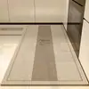 Tapetes de Chão de Linho Estilo Wabi-Sabi São Fáceis de Cuidar, Absorvem Água e Óleo, São Antiderrapantes, Laváveis, Resistentes a Manchas e Resistentes ao Desgaste Tapetes de Chão para Cozinha