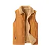 Chaleco Hombre Talla Grande Terciopelo Chaleco Cálido Chaleco Abrigo Exterior Terciopelo de Cordero Transfronterizo Casual Chaleco Sin Mangas Hogar