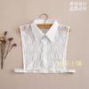 Cuello falso para camisa de mujer, cuello falso para todo tipo de combinaciones, cuello falso decorativo multifuncional con orejas de madera, cuello falso para camisa blanca de otoño e invierno.
