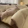Novo Conjunto de Três Peças de Fio de Algodão Quatro Peças Capa de Edredom Jacquard Tingido no Fio de Algodão Puro Lençóis de Cama Conjunto de Roupa de Cama de Três Peças Venda por Atacado