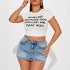 Top cropped curto estilo europeu e americano rua hipster gola redonda camiseta com estampa de letra hot girl versátil manga curta atacado transfronteiriço