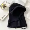Gorro Pasamontañas Corea del Sur Otoño e Invierno Moda para Parejas Gorro Cálido Bufanda de Una Pieza Tejido Protección para las Orejas Gorro de Lana