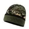 Gorro de punto grueso y de terciopelo con vuelta gorro de lana Joker sombrero coreano al por mayor tendencia invierno Nuevo sombrero de camuflaje