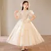 Vestido de Princesa para Daminha de Casamento Traje de Performance Cauda de Andorinha Verão 2026 Novo Modelo Vestido Formal de Alta Qualidade para Pequena Anfitriã