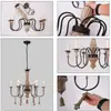 Lustre de Madeira Maciça Estilo Country Americano Transfronteiriço Pastoral Francês para Sala de Estar, Sala de Jantar, Quarto, Pousada, Loja de Roupas, LED