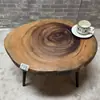 Mesa de Té de Madera de Alcanfor Talla de Raíz Madera Maciza Mesa de Café Pequeña Estilo Shaji B&B Sala de Estar Ventana Saliente Tatami Mesa Pequeña