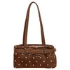 Bolsa única de poá para axila feminina, novo modelo 2026, bolsa baguette de alta qualidade, moderna e versátil, adequada para o dia a dia, bolsa de mão e bolsa de ombro
