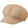 Chapéu Boina Preto Retro Japonês Feminino Primavera Outono Versátil Emagrecimento Facial Chapéu Octogonal Circunferência da Cabeça Grande Chapéu de Pintor Newsboy Transfronteiriço