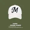 Chapéu de Baseball Infantil de Verão Casual com Bordado da Letra M Estrela Zhao Lusi Proteção Solar Que Afina o Rosto