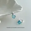 Pendientes de Cristal de Azúcar en Cubo Dorados Estilo Europeo y Americano Transfronterizos para Mujer, Pendientes y Accesorios para Orejas Exquisitos de Tendencia de Personalidad de Gama Alta de Nicho