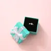 Caja de embalaje para joyería con lazo lista para enviar para anillos, pendientes, pulseras y brazaletes; caja de joyería con tapa y base, adecuada para empaque de regalo