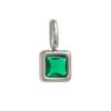 Cor 12 pingente de pedra de nascimento diy acessórios colar feminino doze pedra de nascimento cubo cor zircão pingente clavícula