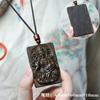 Colgante de Bodhisattva Guanyin de un solo lado tallado en madera de agar 461, colgante para hombre, estilo chino, con asa de mano, artesanía colgante.