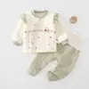Conjunto Separado para Bebé Otoño Invierno Calidez Clase A Unisex Ropa Interior Acolchada para Bebé Cintura Alta Protección de Barriga No Necesita Quitarse Ropa de Otoño Pantalones de Otoño