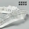 Banda Elástica de Encaje de Hongo de Seda Plateado de un Solo Lado Malla de Encaje de Doble Capa Cinturón de Encaje Plisado Accesorios para Dobladillo