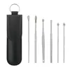 Set portátil de limpiadores de oídos en stock para uso doméstico, juego de herramientas de limpieza de oídos de resorte espiral de seis piezas, set de seis piezas de limpiadores de oídos