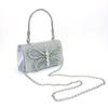 Bolsa de Noite E-commerce de Comércio Exterior, Bolsa para Vestido, Pequena Bolsa Quadrada com Borboleta Cravejada de Diamantes Brilhantes, Bolsa de Corrente, Bolsa Clutch, Bolsa de Festa, Luxo Leve