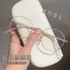 Nuevo marco de gafas metálico poligonal retro artístico pequeño, marco de gafas liso de moda Danyang al por mayor, se puede equiparar con lentes graduados