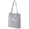 Nova Bolsa Simples Estudante Bolsa de Lona Grande Capacidade Literária Simples Versátil Bolsa de Compras Bolsa de Ombro de Veludo Cotelê