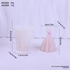 Molde de Silicona para Vela de Vestido de Novia Mariposa 3D DIY Adorno de Yeso para Aromaterapia Jabón Artesanal Horneado