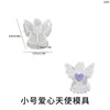 Molde de Silicona para Arreglo Floral, Ángel con Forma de Corazón, Vela Aromática, Ángel Alado DIY de Resina, Adorno de Yeso