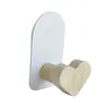 Ganchos de madera adhesivos de animales de dibujos animados para entrada y habitación infantil, ganchos de pared adhesivos creativos con adhesivo sin rastro