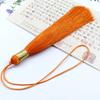 12 cm borla redonda fio de ouro diy estilo chinês artesanal marcador franja borla caixa de presente ventilador pingente ornamentos decorativos