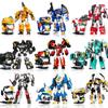 Mini Fuerza Secreta 7 Fuerza Súper Policial Robot Patrulla Deformación Fuller Mecha Juguete Regalo