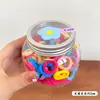 Gomas para el Cabello Estilo Coreano en Lata, 400 Piezas, Anillos de Toalla Plegados de Colores Graduados, Bandas para el Cabello Lisas de Colores Caramelo para Niñas