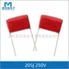 Condensador Cbb Cbb22 205J250V Distancia entre Pines P=25Mm250V205J 2Uf 5% 250V205J