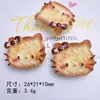 Juguete de Comida Simulada Cabeza de Gato Pan Galleta DIY Pegamento de Crema Funda para Teléfono Móvil Accesorios para el Cabello Flor para Zapatos Colgante Papelería Material de Resina