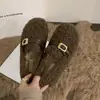 Primer Encuentro Temporada Zapatos Peludos Ropa de Abrigo para Mujer 2026 Otoño Invierno Nuevos Botas de Nieve Acolchadas de Terciopelo Cálidas Zapatos de Algodón Moda Casual