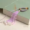 Accesorios DIY Estilo Chino, Borlas de Cuentas de Arroz Multicolor, Colgantes para Broches, Dijes para Bolsos con Hebilla Ajustable, Cordones de Llave Vintage
