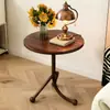 Mesa esquinera de lujo ligero con panel de veta de madera engrosada, trípode estable, mesa de café pequeña, fábrica de fuente de suministro exclusiva para comercio electrónico transfronterizo