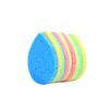 Esponja Facial Formato Gota Mais Vendida no Comércio Exterior Transfronteiriço, Disponível em Várias Cores, Esponja de Celulose para Remoção de Maquiagem, Esponja de Algodão de Polpa de Madeira para Lavar o Rosto, Esponja de Pó
