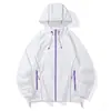 Chaqueta con Capucha de Protección Solar de Verano para Pareja Transpirable Ligera Ropa de Shorts UV Piel