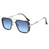 Nuevas gafas de sol europeas y americanas, anti-UV, modernas y vanguardistas, fabricante de gafas de sol Iron Man con montura cuadrada 2024