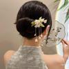 Vintage De Madeira Hairpin Estilo Antigo Simples Bola De Cabelo Headwear Sentido Fada Cabelo Disco Headwear Elegante Hanfu Grampo De Cabelo