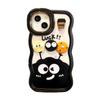Cordão de Lanyard Boneca Briquete de Café Adequado para Capa de Celular Apple 18Pm iPhone 16 Desenho Animado Fofo 17 Suporte Duplo 15