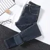 Jeans para Mujer con Forro de Polar/Sin Forro para Otoño e Invierno, Nuevos Gruesos de Cintura Alta Adelgazantes Versátiles Skinny