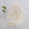 Gorro Grande de Vellón a Rayas de Caramelo para Secar el Cabello Espesado Absorbente Suave Libre de Pelusa de Secado Rápido Toalla para el Cabello de Vellón Coral Gorro de Ducha para el Cabello