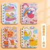 Cuaderno Pequeño de Espiral A7 Lindo Súper Lindo Mini Bloc de Notas Portátil Bolsillo de Solapa Portátil Pantalones Cuaderno Pequeño Espiral Estilo Pintura al Óleo