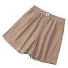 Pantalones Cortos de Verano Estilo Coreano Talla Grande de Fibra de Bambú Cintura Alta Ajustados Calientes Sueltos Talla Extra Anchos de Pierna de Cinco Puntos para Mujeres para Mostrar Piernas Más Largas